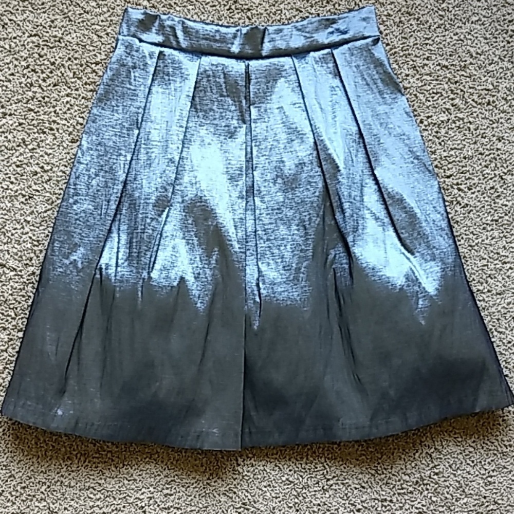 Chetta B Silver Gray Skirt